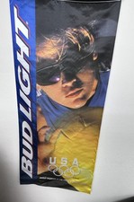 VTG 1996 USA Olympic Volleyball Banner BUD LIGHT Display Advertising - 54 X 23 picture