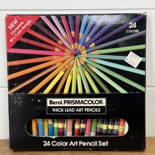 Rare 1990’s Prismacolor 24 Color Range Professional Thick Lead Berol Art Pencils picture