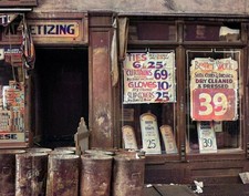 1936 BRONX DRY CLEANERS STORE FRONT Color Tinted DEPRESSION ERA PHOTO (199-Y) picture