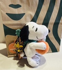 🧡NWT Starbucks 2026 Limited Edition Peanuts Snoopy Plush Bag Charm/Keychain picture
