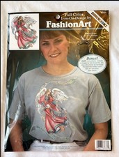 Vintage 1996 Dimensions Iron On Transfer Fashion Art #80331 ~ Graceful Angel picture