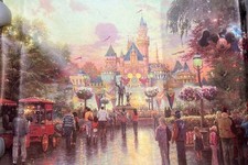 RARE Vintage Art of Disney Walt’s Vision Canvas Print Walt Mickey Parks 36x24 picture