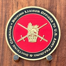 British Liaison Officer US Army Training Command Challenge Coin  W#25 picture