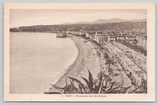 Nice France Panorama from Château Hill Vintage Postcard B&G Lyon picture
