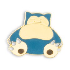 Pokemon Snorlax Enamel Pin Classic Vintage Card Pose Gold Trim picture