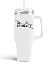 Grumman C-2 Greyhound Stainless Steel Quencher Tumbler Sports 40oz picture