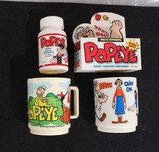 Vintage Cups w/ Popeye, Olive Oil, Sweet Pea, Brutus and Wimpy picture