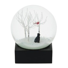 Black Labrador Retriever in Woods Snow Globe by CoolSnowGlobes - Dog Home Décor picture