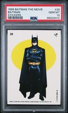 POP 4 PSA 10 Batman 1989 Topps 1st Edition Movie Sticker Vertical 10% Gem Rate picture