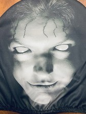 Creepy Halloween Car Headrest Covers Scary Face Horror Prank Decor Set of 2 picture