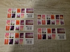 (5) Books of Tulip Design - 4ever postage-  100 Pieces Total - Retail $ 78 picture