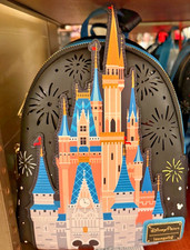 2026 Walt Disney World Castle Fireworks Loungefly Backpack Light Up Twinkle Bag picture