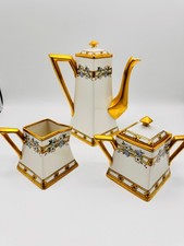 W PICKARD Porcelain Chocolate Coffee Tea Pot with Cream & Sugar 1912 Antique picture