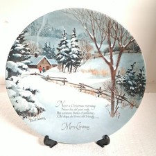 Vtg WWA 1975 Winterscene Collector Plate Robert Laessig 10.5