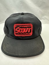Vintage IH International Harvester Scout Trucker SnapBack Hat - Black Red Scout picture