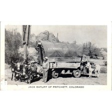 Jack Ratliff Covered Wagon Pritchett Colorado RPPC Original Postcard P1-11 picture