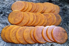Vintage lot of 30 Art Deco Bakelite Butterscotch Swirl Poker Chips Art Crafts picture