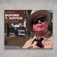Smokey and The Bandit Wall Calendar 2027, Sheriff Buford T. Justice Calendar picture