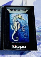 ZIPPO 21075 SEAHORSE SAPPHIRE LIGHTER 2005 L 05 1ST RUN CONTEST WINNER NEW NOS picture