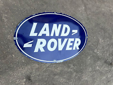 RARE PORCELAIN LAND ROVER ENAMEL SIGN 60 INCHES SSP DIE CUT picture