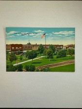 Sikeston Missouri View of Park and Business Section Vintage LP Postcard picture