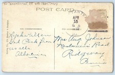 1922 Easter Pink Flowers Green Hill Signed Instanter PA DPO (1889-1927) Postcard picture