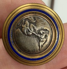 1901 Original Pan American Exposition Coat Uniform Police Security Button Rare  picture
