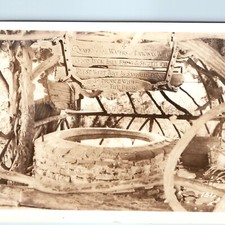 c1940s San Diego, CA Wishing Well Ramona's Marriage Place RPPC Sandaled Friar picture