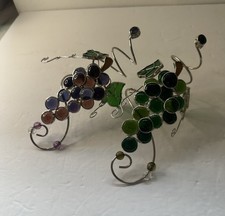 VTG Wine Bottle “Stained Glass” Wire Decoration Set Of 2 For 750mL Bottle picture