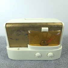 Emerson Tube Radio Moderne 511 Vintage AM White Plaskon Cabinet Display ONLY picture