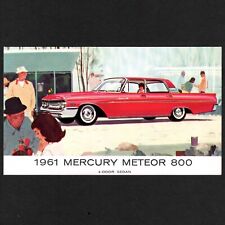 1961 Mercury METEOR 800 4Dr Sedan: NOS Dealer Promotional Postcard UNUSED VG+/Ex picture