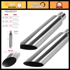 Upower 2 PCS Universal Stainless Steel Exhaust Tip 2.25