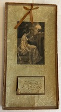Antique 1915 WWI Calendar Del Enjolras His Letter Hand Colored Print Letter Box picture