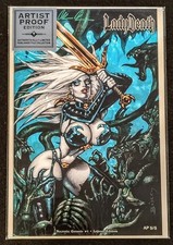 Rare Lady Death Necrotic Genesis #1 Legends Simon Bisley TRADE Artist Proof #5/5 picture
