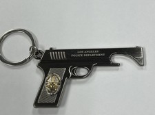 LAPD Los Angeles Police Department  Gun Chain Key Chain & Bottle Opener picture
