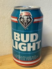 2026 New Mexico UNM Lobos Bud Light empty Beer Can - Bottom Opened picture