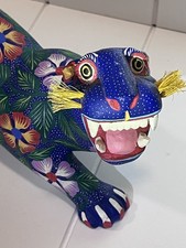Joaquín Hernández Vásquez Signed Oaxacan Alebrije Jaguar 16” Wood Mexico  picture