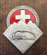 Vintage Swiss Car Grille/Radiator Badge. Huguenin Frères from Le Locle. picture