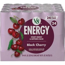 V8 Energy Black Cherry Energy Drink, 8 fl oz Can (24 Pack) picture
