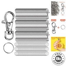 Exquisite 240PCS Keychain Kit: Silver Clips & Split Rings for DIY Projects picture