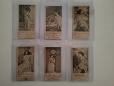 1899 STOLLWERCK CHOCOLATE COMPLETE SET of 6 women cards picture