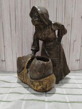 Vintage State Of Girl With Egg Basket  Would Make A Great Planter  See Photos picture