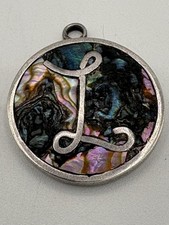Vintage 1950s 60s Los Castillo Taxco Sterling Silver Abalone Eagle 15 L Pendant picture