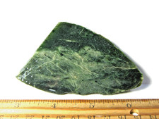 Jade black green slab gem grade 4x2x1/4