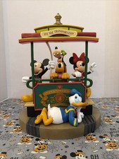 Disney Parks Mickey and Friends on Trolley medium figurine (RARE) picture