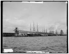 Photo:Pensacola Florida 1903 Tarragona Street Wharf Sailing Ships Harbor picture