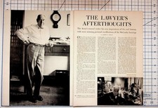 1954 Joseph N. Welch Army-McCarthy Hearings Article Magazine Page Ephemera picture