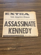Los Angeles Times RARE “ASSASSINATE KENEDY”  Extra /  Front Page Nov 22 1963 picture