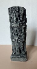 Mayan Stela Figurine Cast Stone Reproduction 6.75 Inches picture