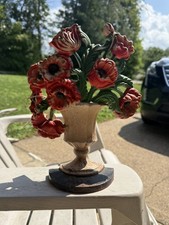 Antique Hubley Doorstop Cast Iron #440 Poppy Vase picture